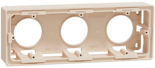 Коробка для наружнего монтажа Schneider Electric Unica New 3-м. бежевый картинка